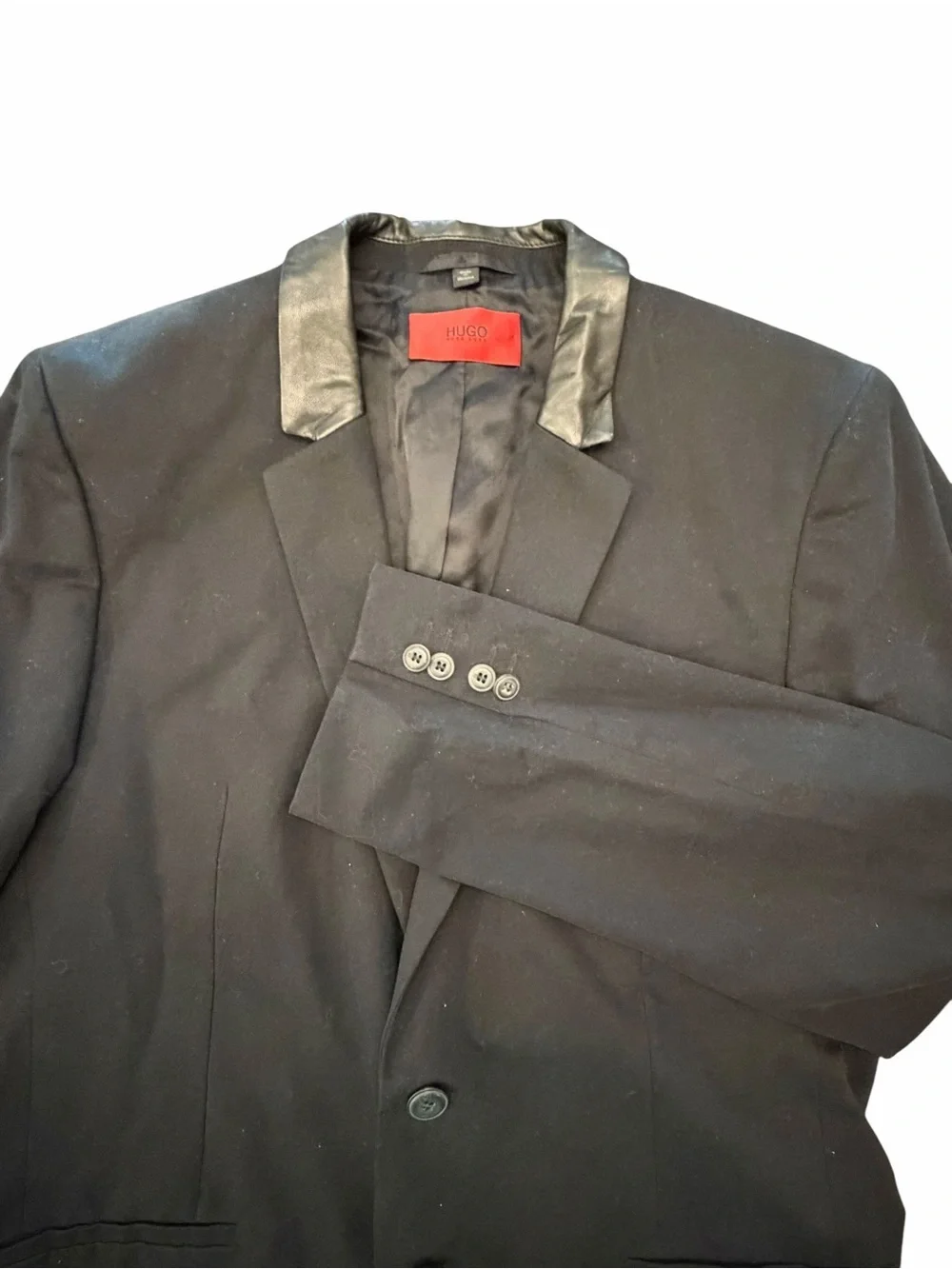 Hugo Hugo Boss Red Label Men's Black Two Button Slim Fit Sport Coat Blazer 40R